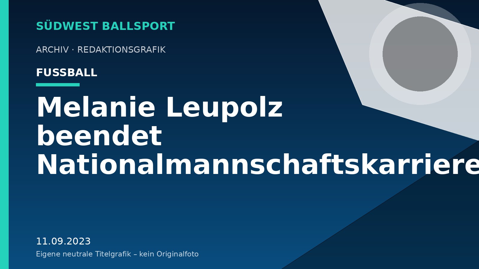 Melanie Leupolz beendet Nationalmannschaftskarriere – Südwest Ballsport