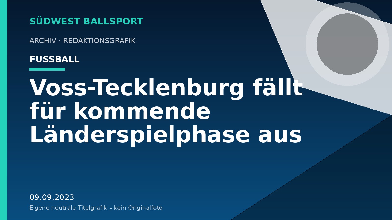 Voss-Tecklenburg fällt für kommende Länderspielphase aus – Südwest Ballsport