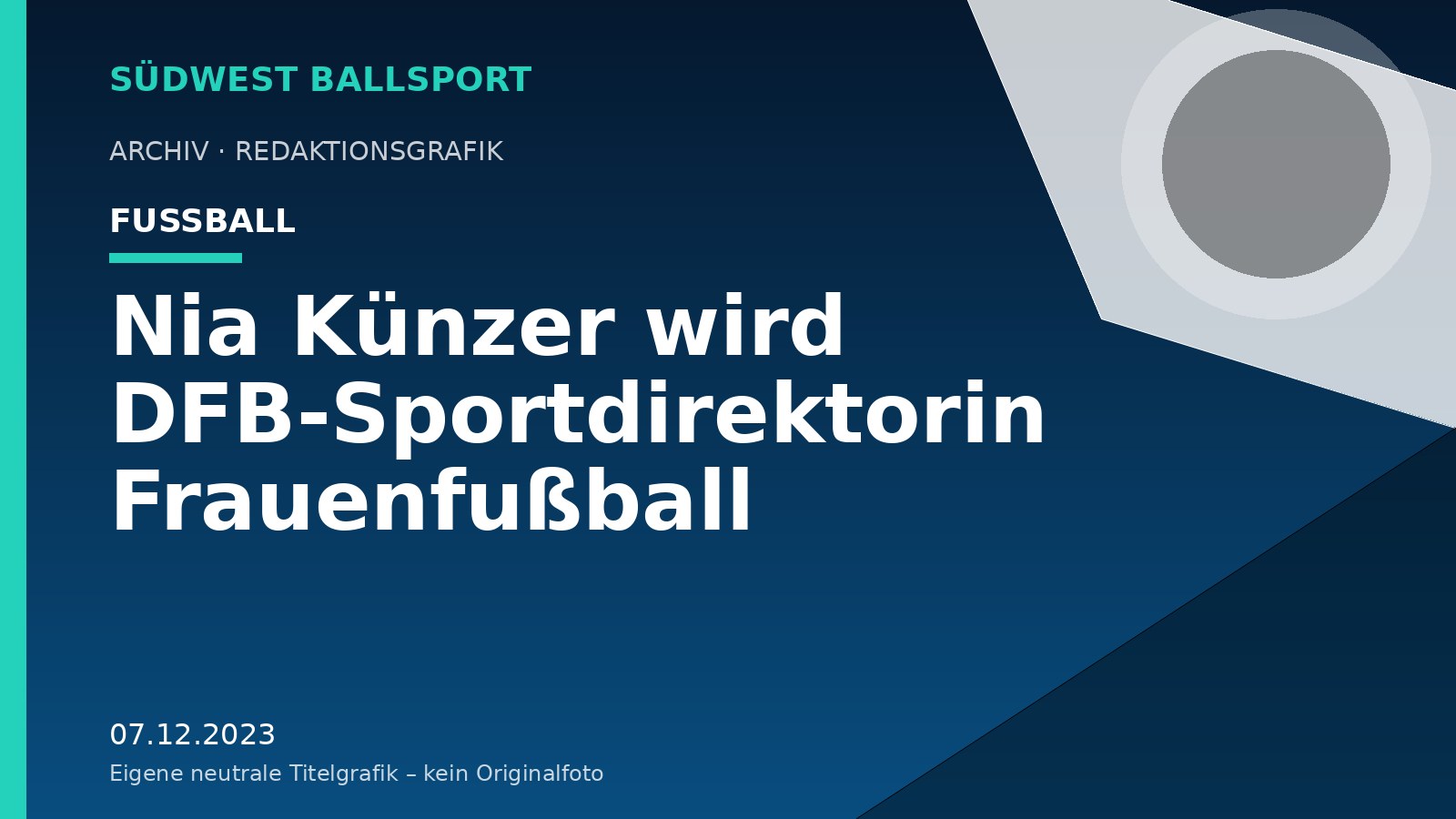 Nia Künzer wird DFB-Sportdirektorin Frauenfußball Nia Künzer wird DFB-Sportdirektorin Frauenfußball – Südwest Ballsport