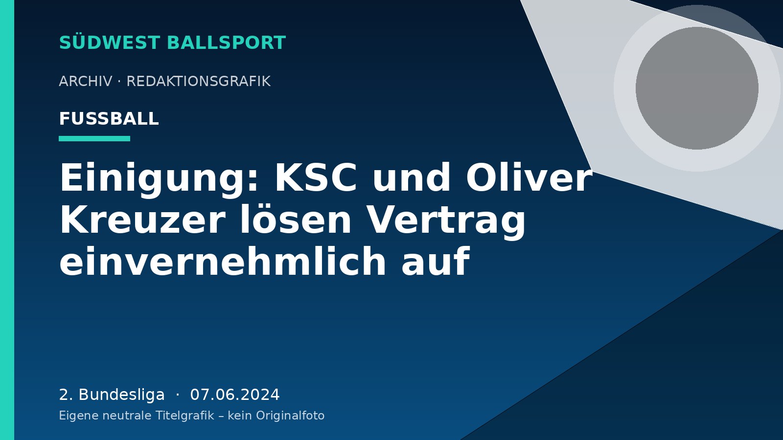 Einigung: KSC und Oliver Kreuzer lösen Vertrag einvernehmlich auf Einigung: KSC und Oliver Kreuzer lösen Vertrag einvernehmlich auf – Südwest Ballsport