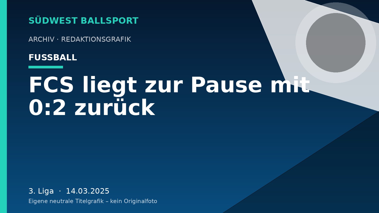 FCS liegt zur Pause mit 0:2 zurück – Südwest Ballsport