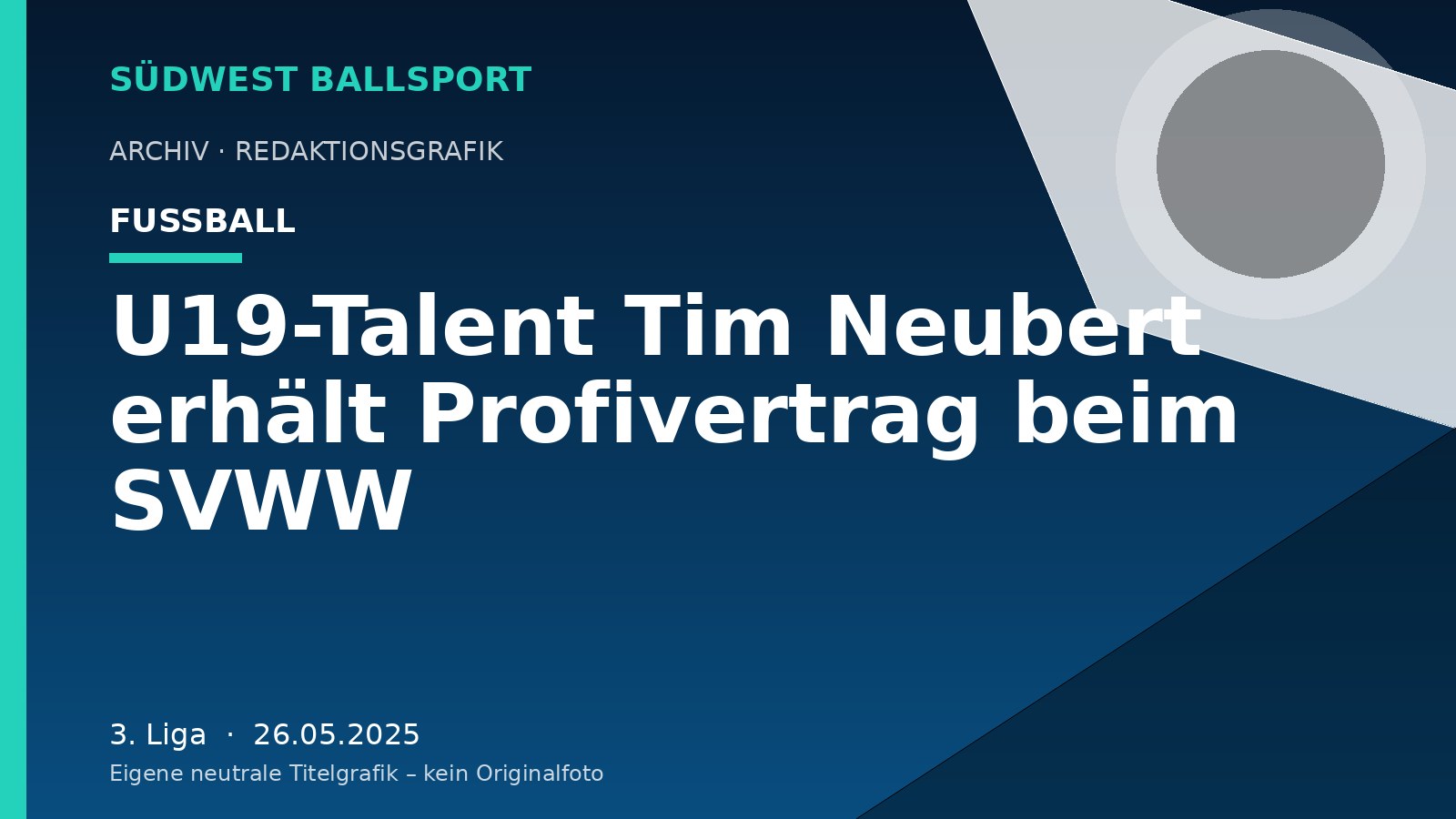 U19-Talent Tim Neubert erhält Profivertrag beim SVWW – Südwest Ballsport
