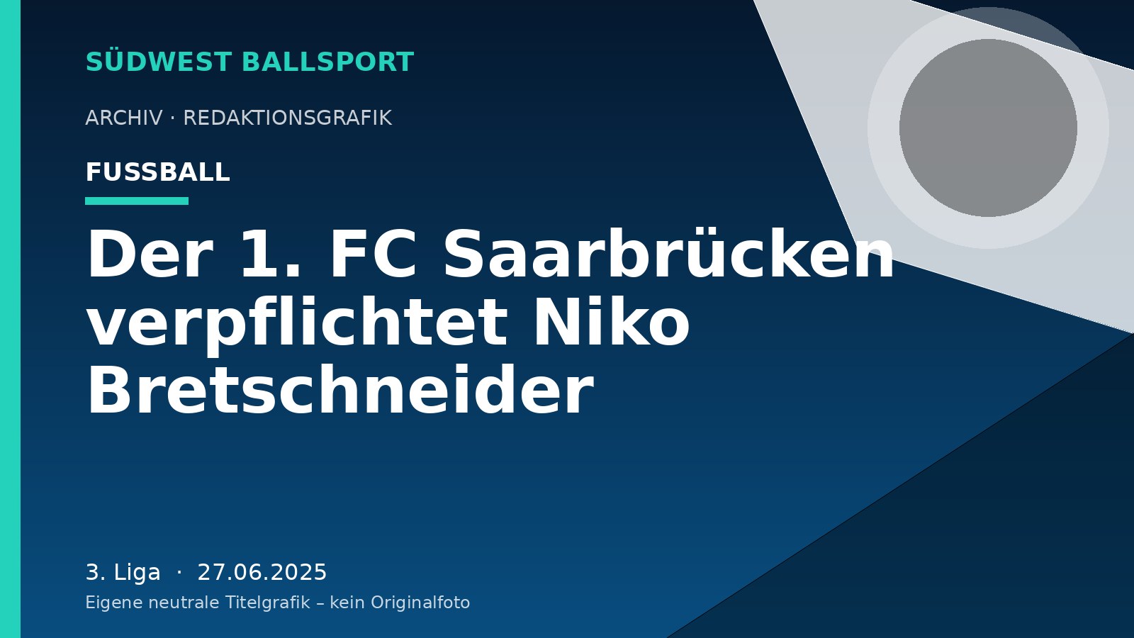 Der 1. FC Saarbrücken verpflichtet Niko Bretschneider – Südwest Ballsport