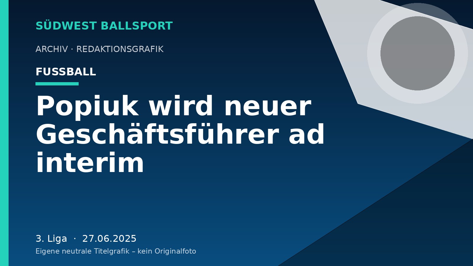 Popiuk wird neuer Geschäftsführer ad interim – Südwest Ballsport