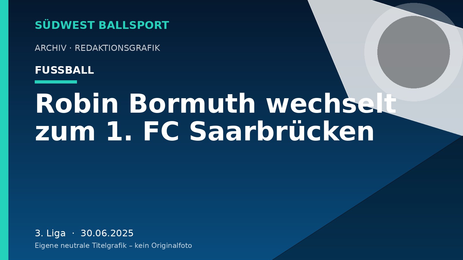 Robin Bormuth wechselt zum 1. FC Saarbrücken – Südwest Ballsport