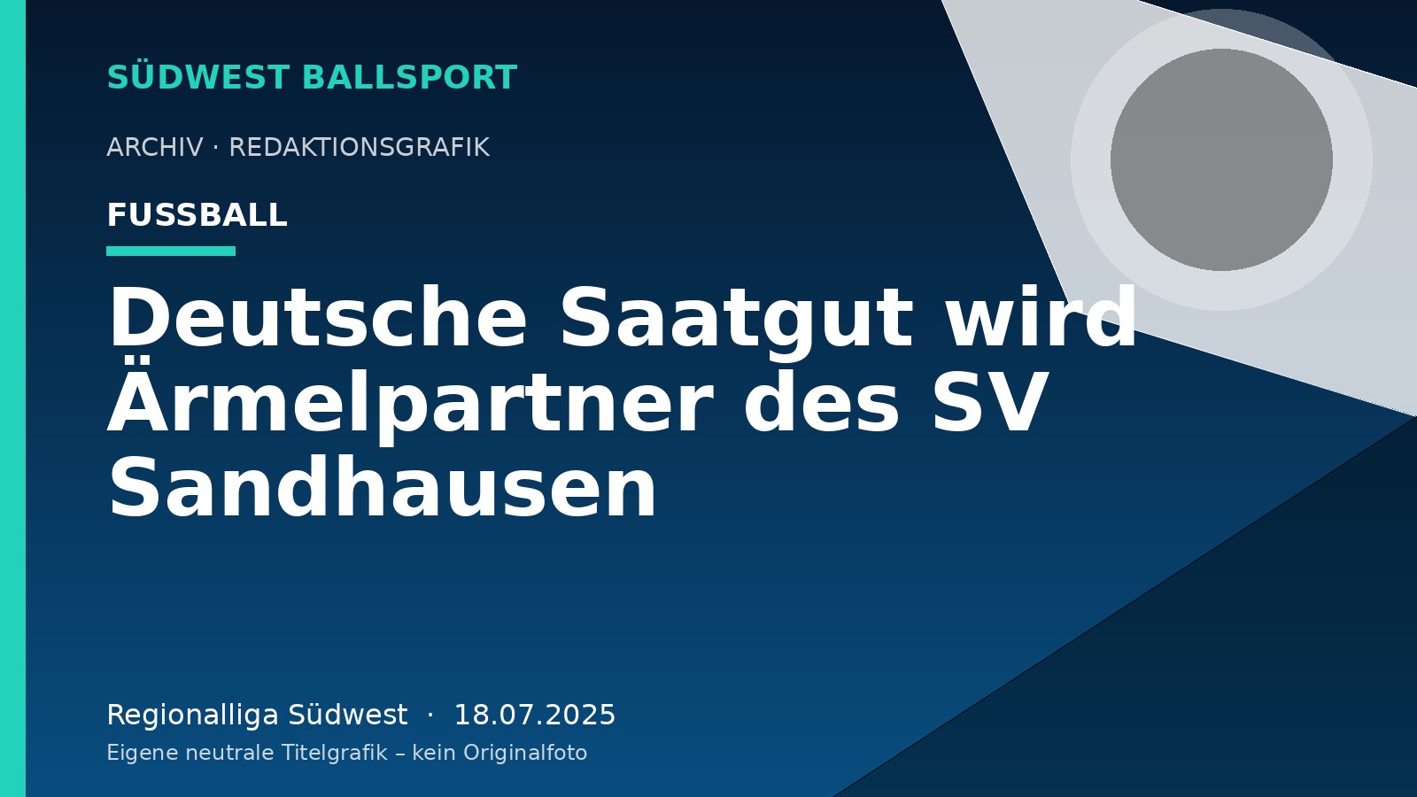 Deutsche Saatgut wird Ärmelpartner des SV Sandhausen – Südwest Ballsport
