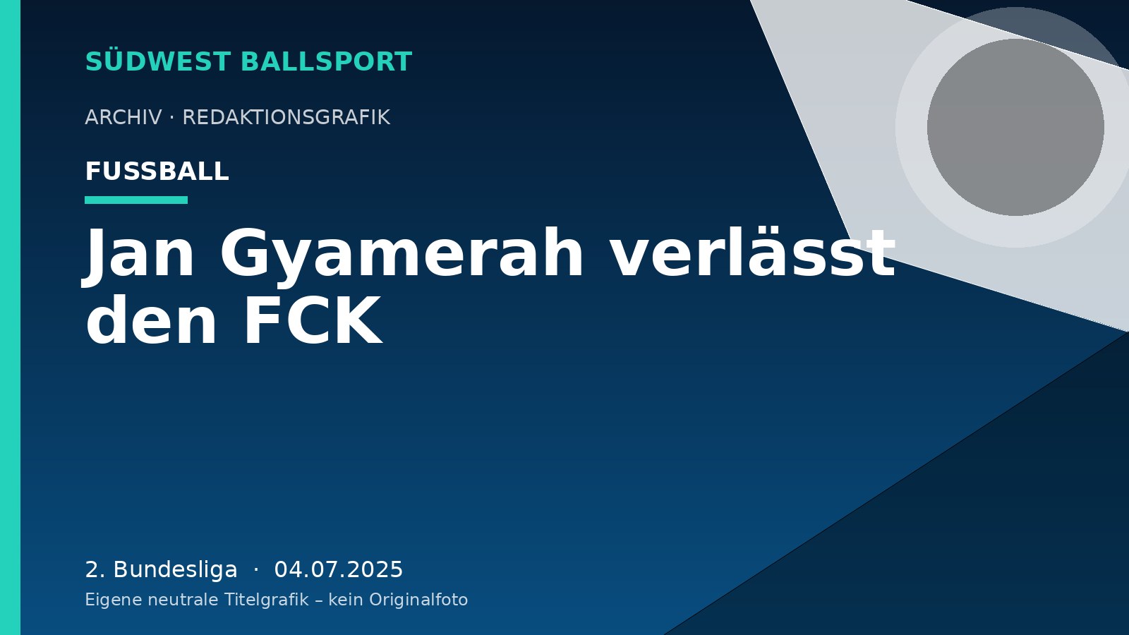 Jan Gyamerah verlässt den FCK Jan Gyamerah verlässt den FCK – Südwest Ballsport