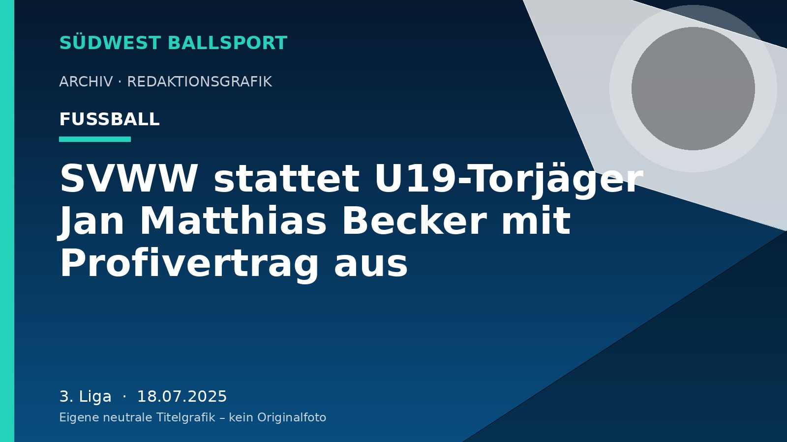 SVWW stattet U19-Torjäger Jan Matthias Becker mit Profivertrag aus – Südwest Ballsport