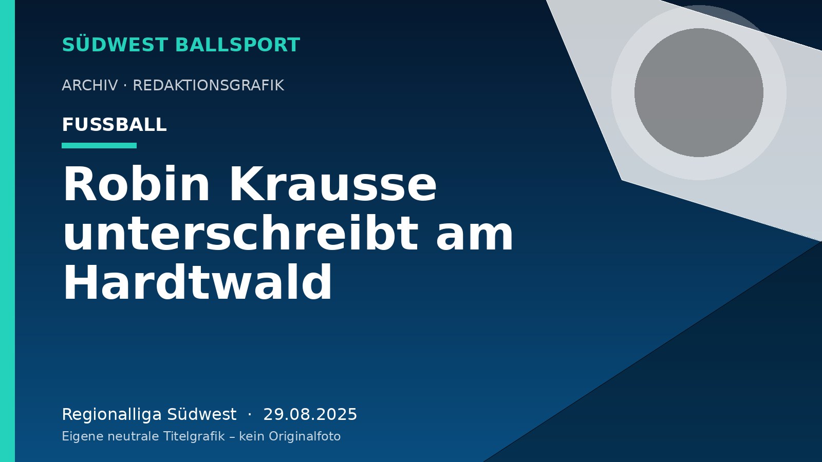 Robin Krausse unterschreibt am Hardtwald Robin Krausse unterschreibt am Hardtwald – Südwest Ballsport