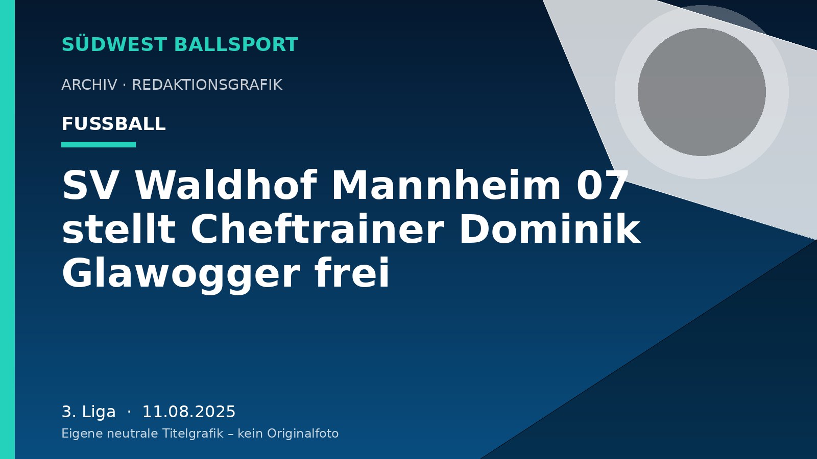 SV Waldhof Mannheim 07 stellt Cheftrainer Dominik Glawogger frei – Südwest Ballsport