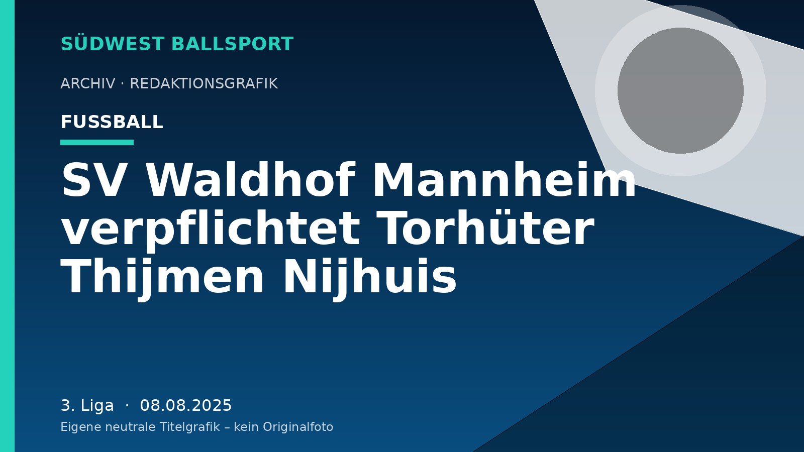 SV Waldhof Mannheim verpflichtet Torhüter Thijmen Nijhuis – Südwest Ballsport