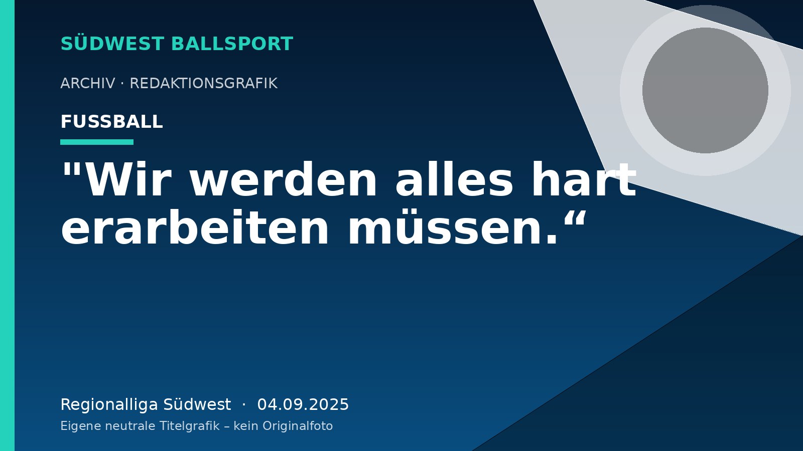"Wir werden alles hart erarbeiten müssen.“ – Südwest Ballsport