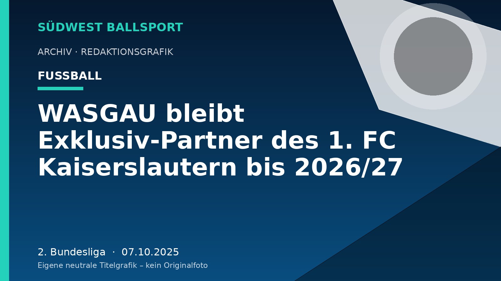 WASGAU bleibt Exklusiv-Partner des 1. FC Kaiserslautern bis 2026/27 – Südwest Ballsport