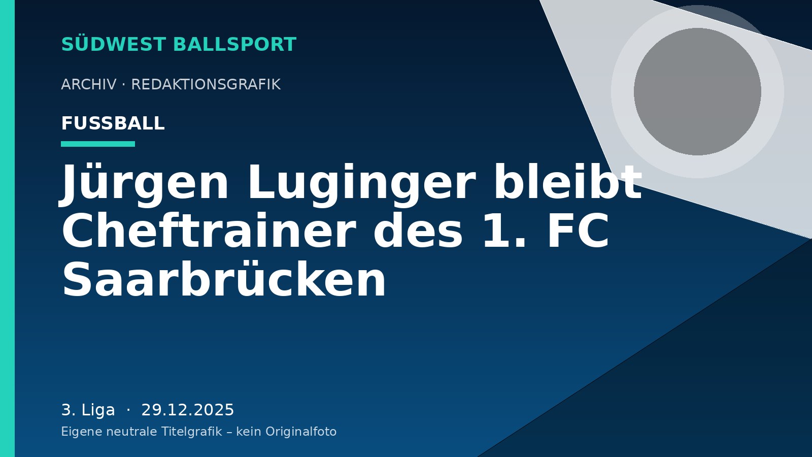 Jürgen Luginger bleibt Cheftrainer des 1. FC Saarbrücken – Südwest Ballsport