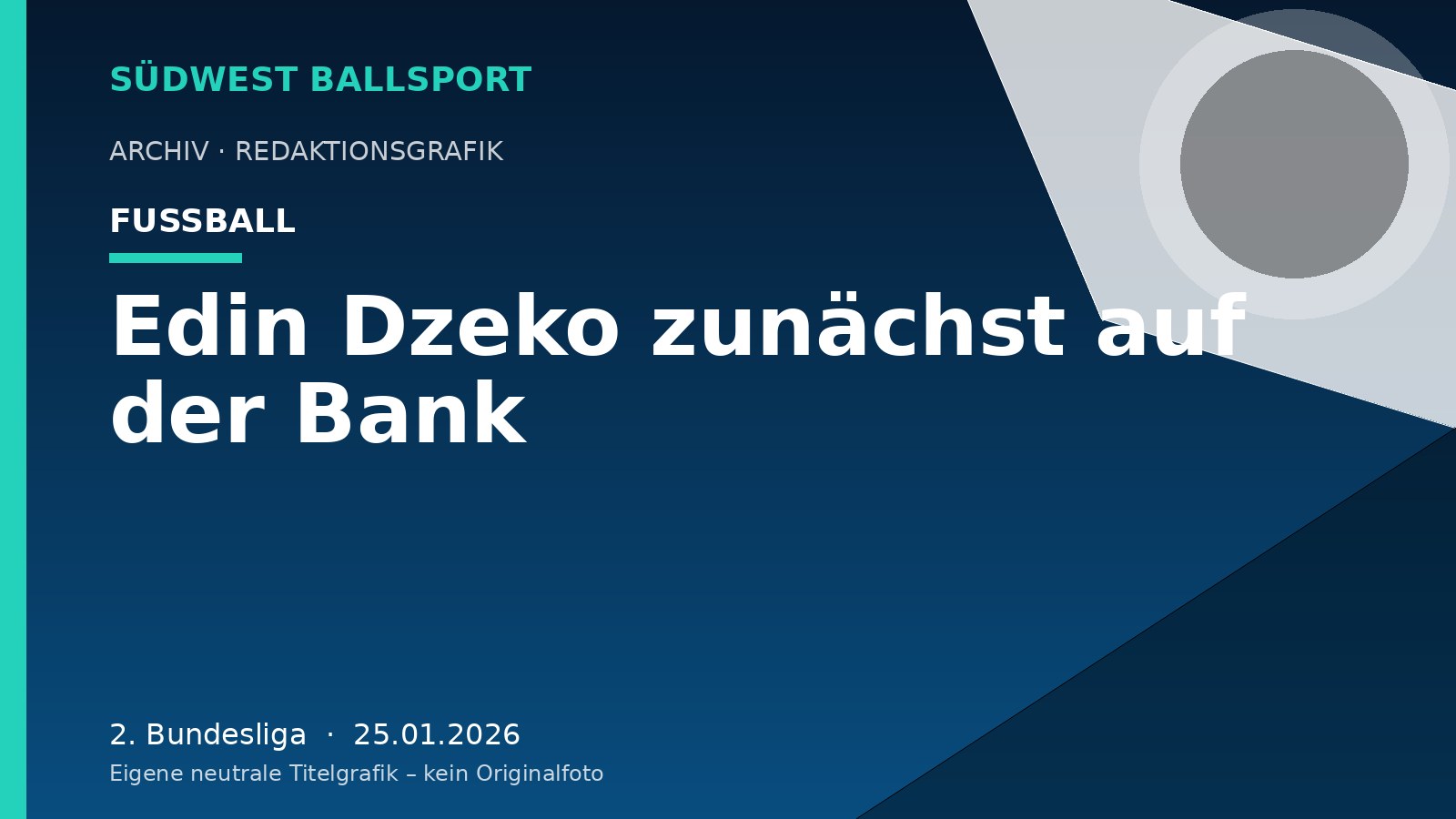 Edin Dzeko zunächst auf der Bank – Südwest Ballsport
