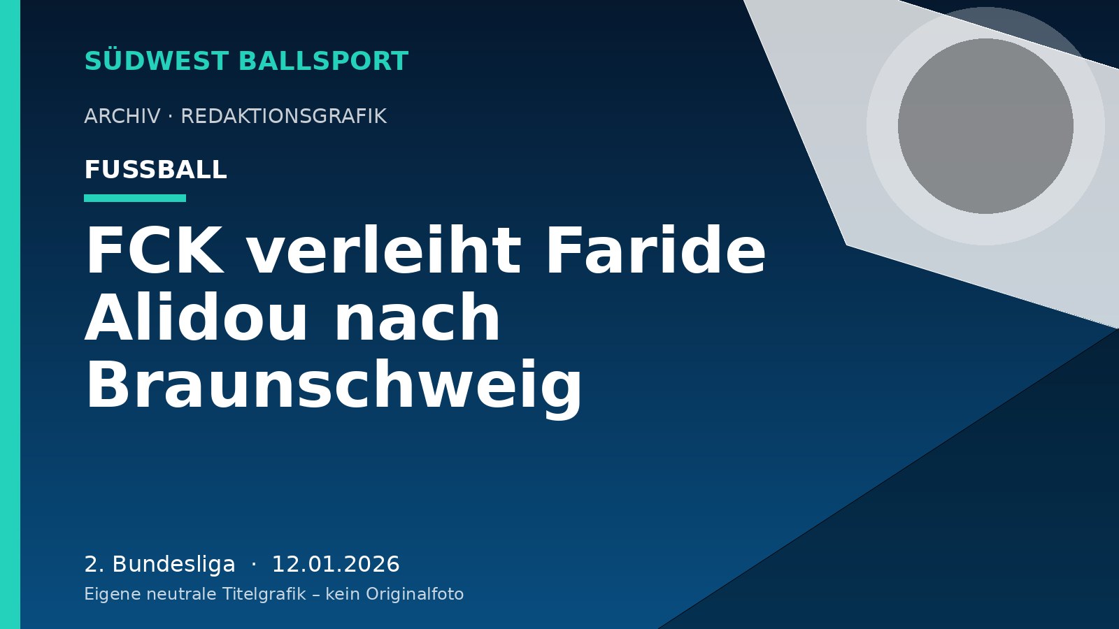 FCK verleiht Faride Alidou nach Braunschweig FCK verleiht Faride Alidou nach Braunschweig – Südwest Ballsport