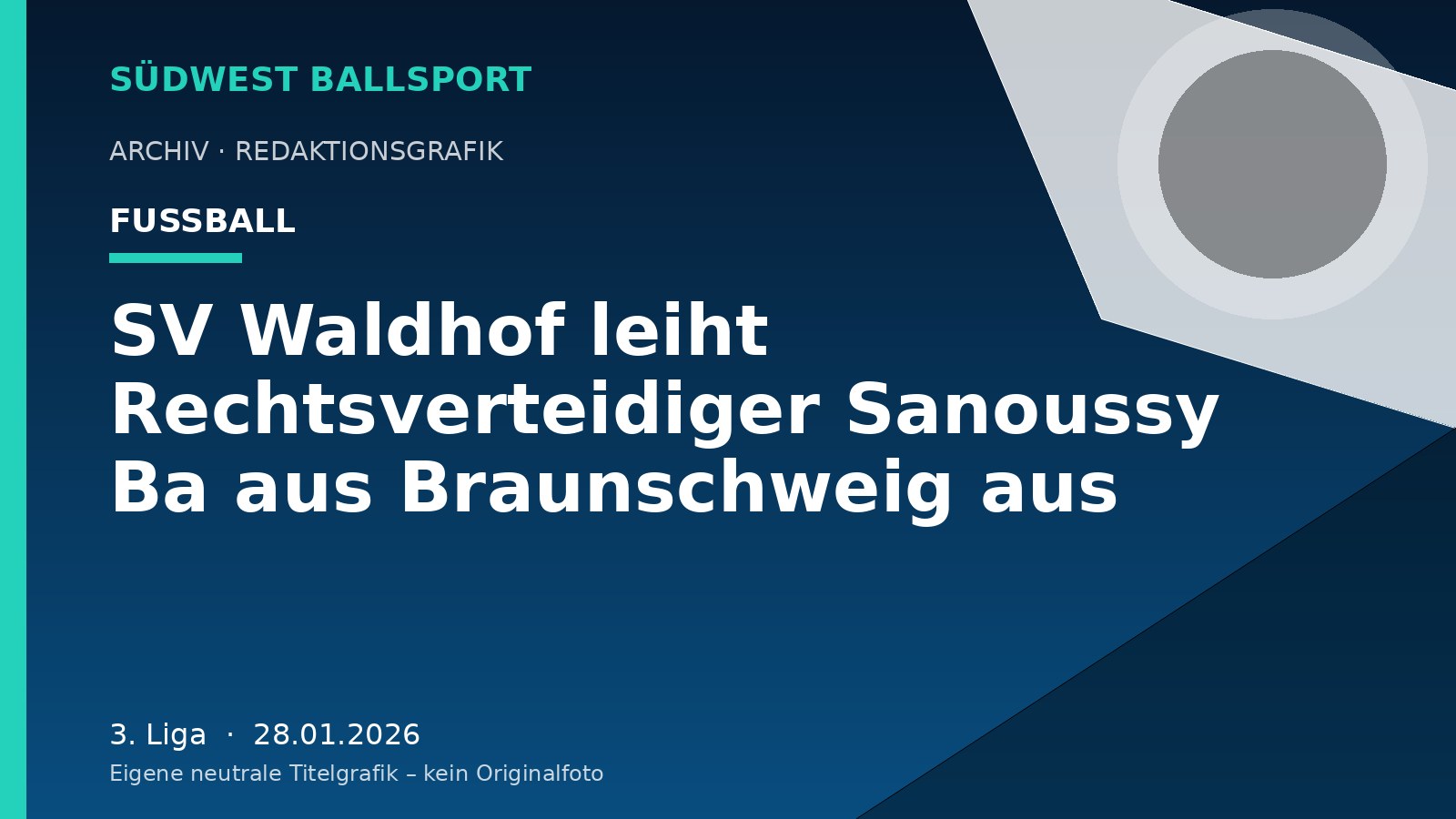 SV Waldhof leiht Rechtsverteidiger Sanoussy Ba aus Braunschweig aus – Südwest Ballsport