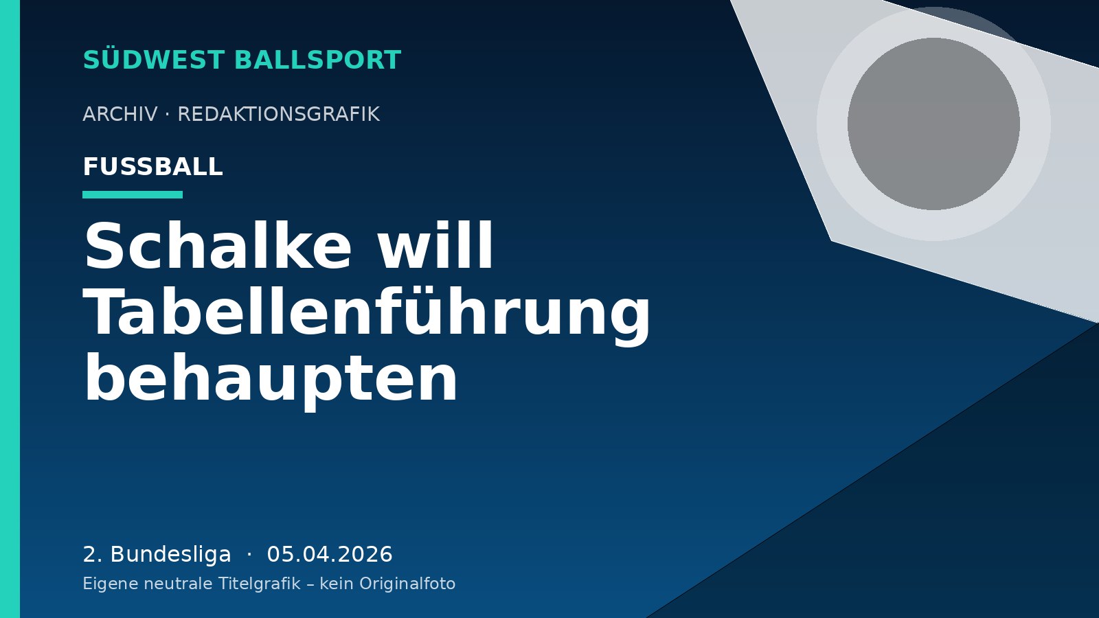 Schalke will Tabellenführung behaupten – Südwest Ballsport