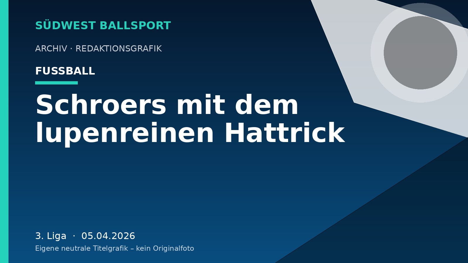 Schroers mit dem lupenreinen Hattrick – Südwest Ballsport