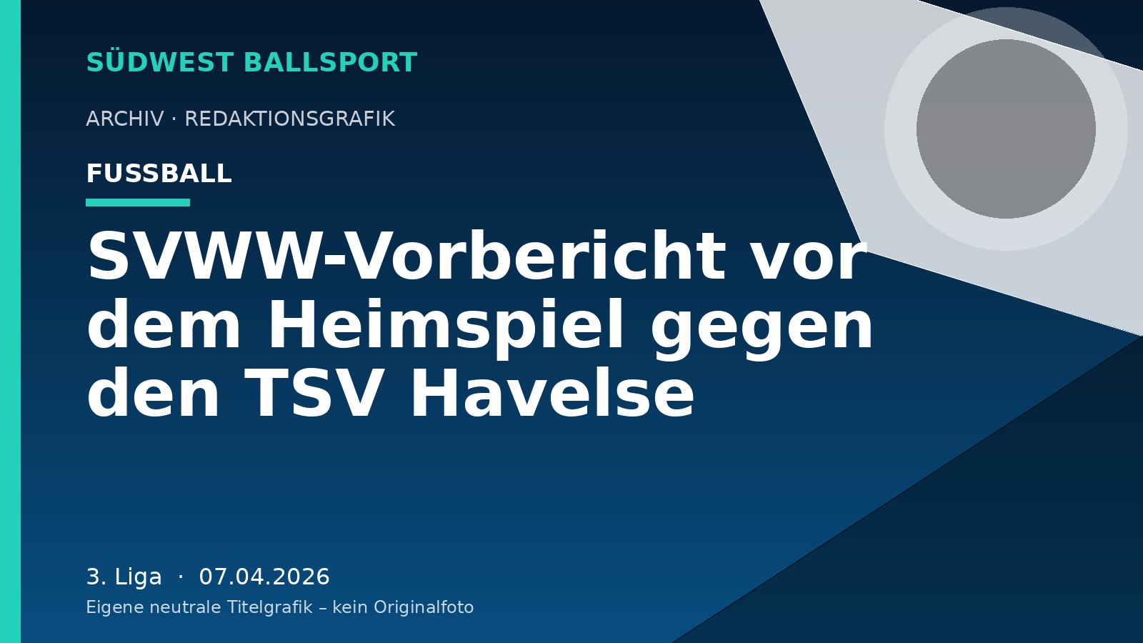 SVWW-Vorbericht vor dem Heimspiel gegen den TSV Havelse – Südwest Ballsport