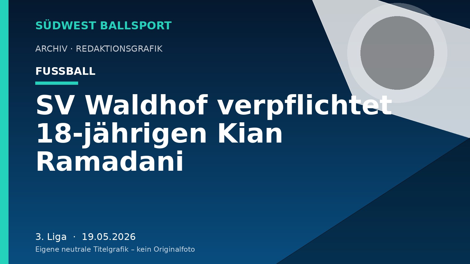 SV Waldhof verpflichtet 18-jährigen Kian Ramadani SV Waldhof verpflichtet 18-jährigen Kian Ramadani – Südwest Ballsport