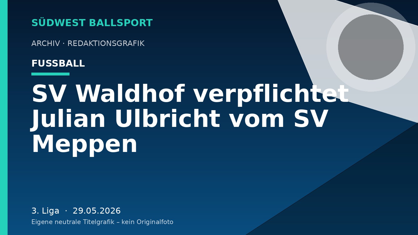SV Waldhof verpflichtet Julian Ulbricht vom SV Meppen SV Waldhof verpflichtet Julian Ulbricht vom SV Meppen – Südwest Ballsport