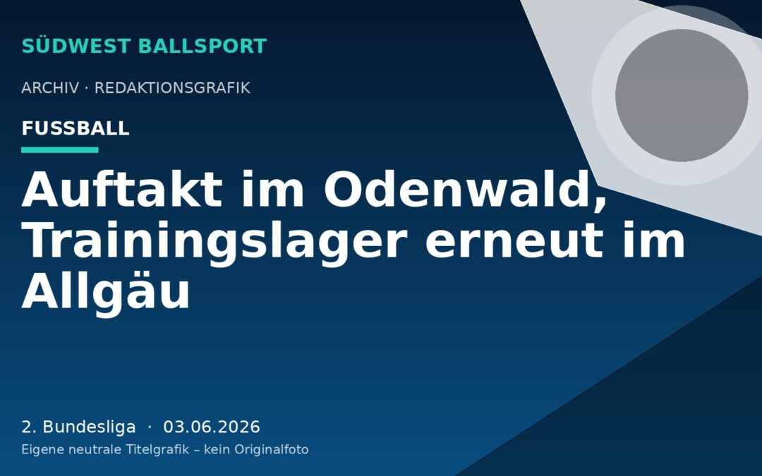 Auftakt im Odenwald, Trainingslager erneut im Allgäu