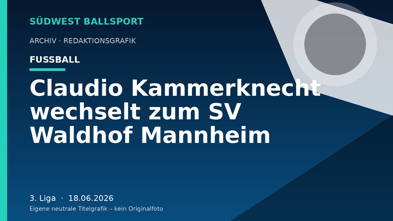 Claudio Kammerknecht wechselt zum SV Waldhof Mannheim – Südwest Ballsport