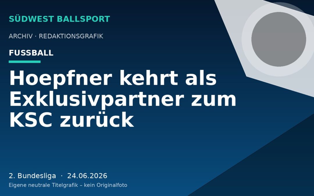 Hoepfner kehrt als Exklusivpartner zum KSC zurück