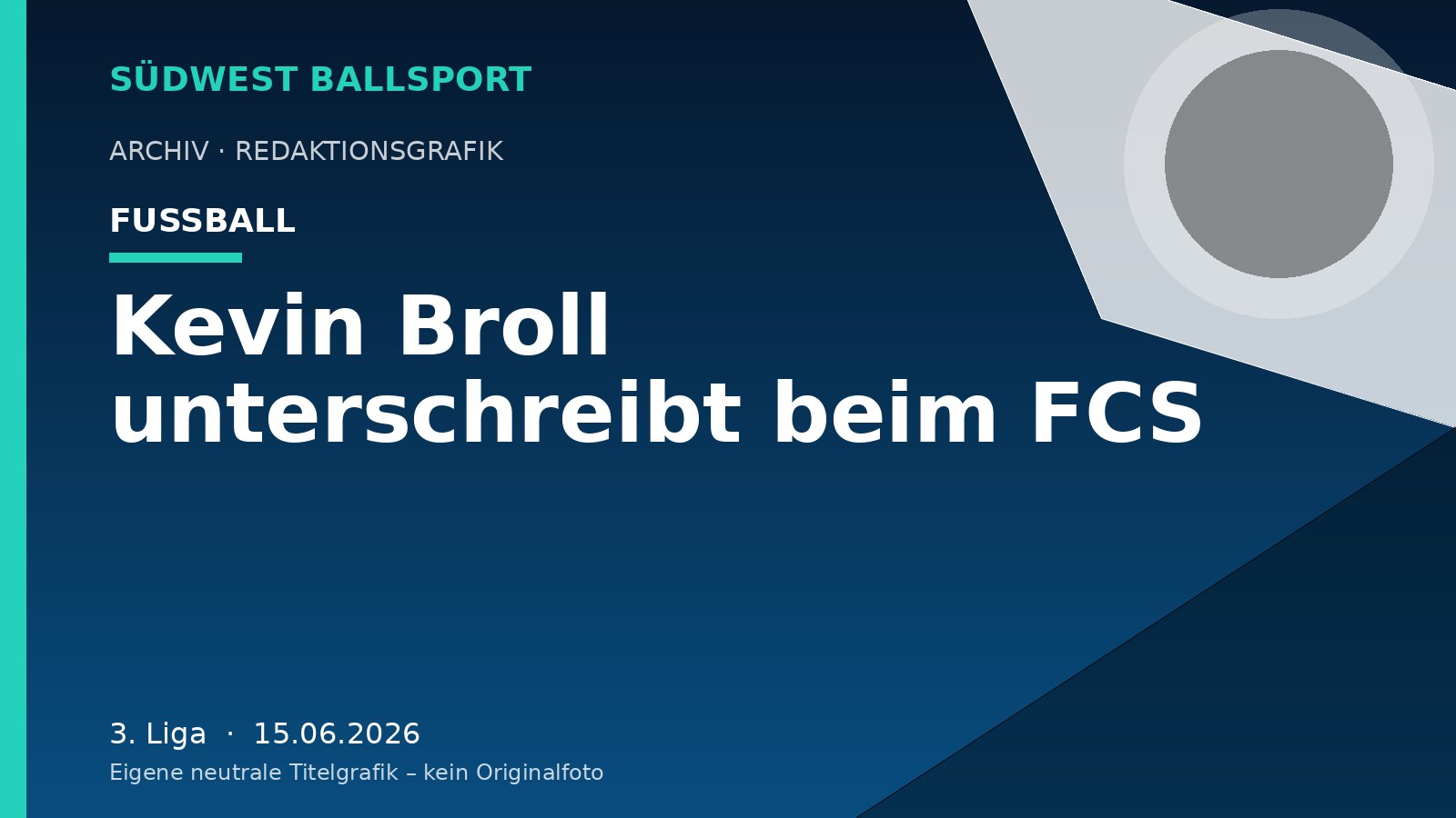 Kevin Broll unterschreibt beim FCS – Südwest Ballsport
