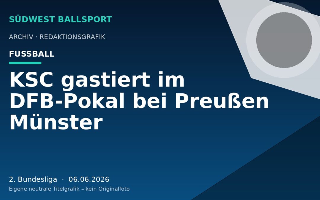 KSC gastiert im DFB-Pokal bei Preußen Münster