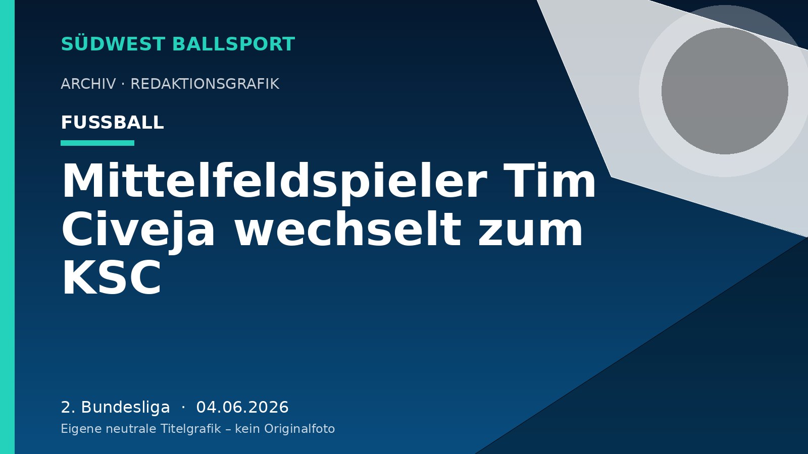 Mittelfeldspieler Tim Civeja wechselt zum KSC – Südwest Ballsport