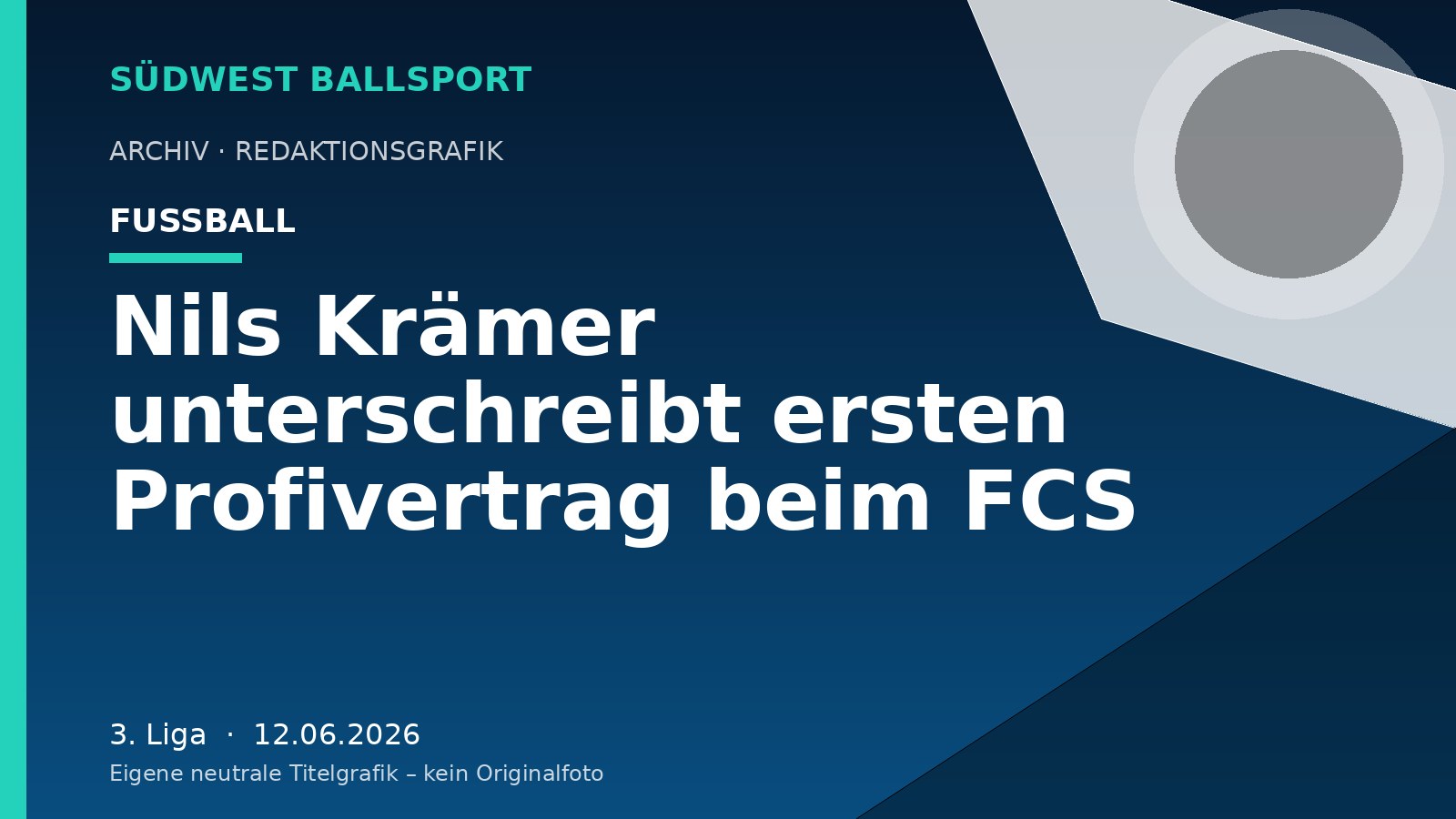 Nils Krämer unterschreibt ersten Profivertrag beim FCS – Südwest Ballsport