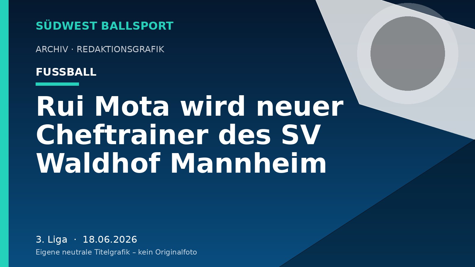 Rui Mota wird neuer Cheftrainer des SV Waldhof Mannheim – Südwest Ballsport