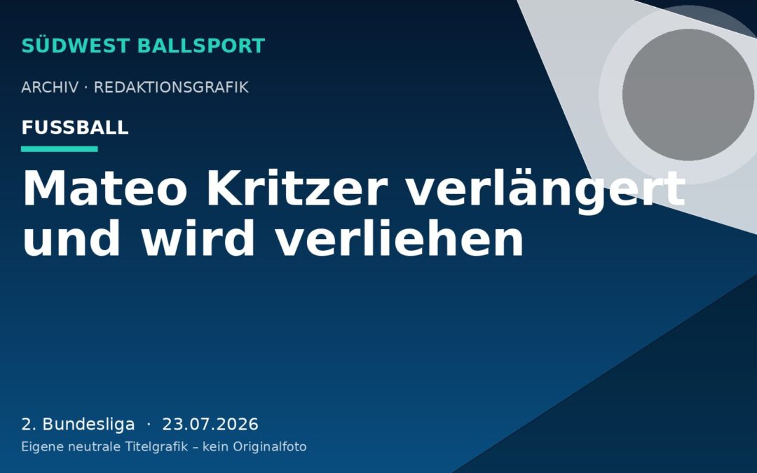 Mateo Kritzer verlängert und wird verliehen