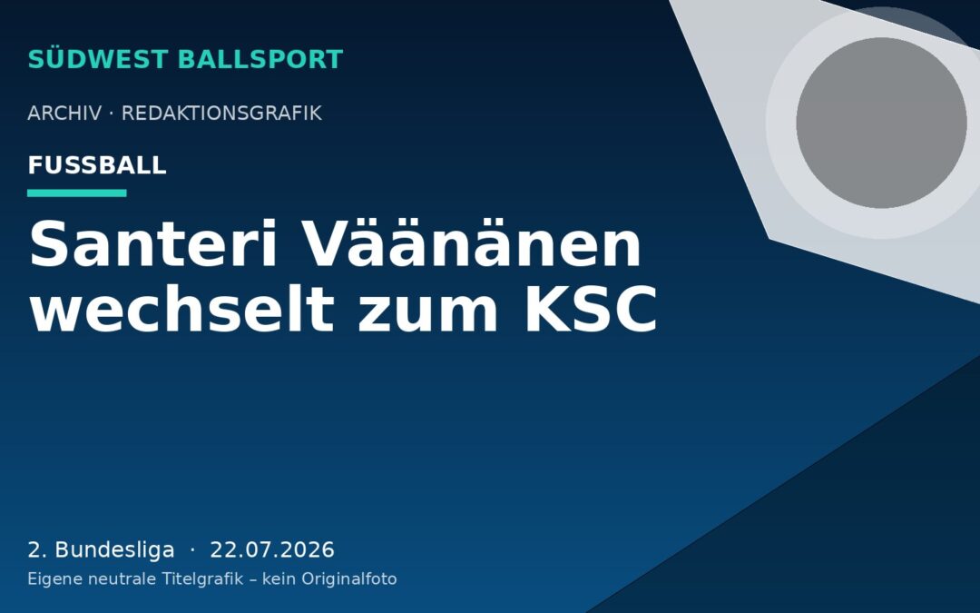 Santeri Väänänen wechselt zum KSC