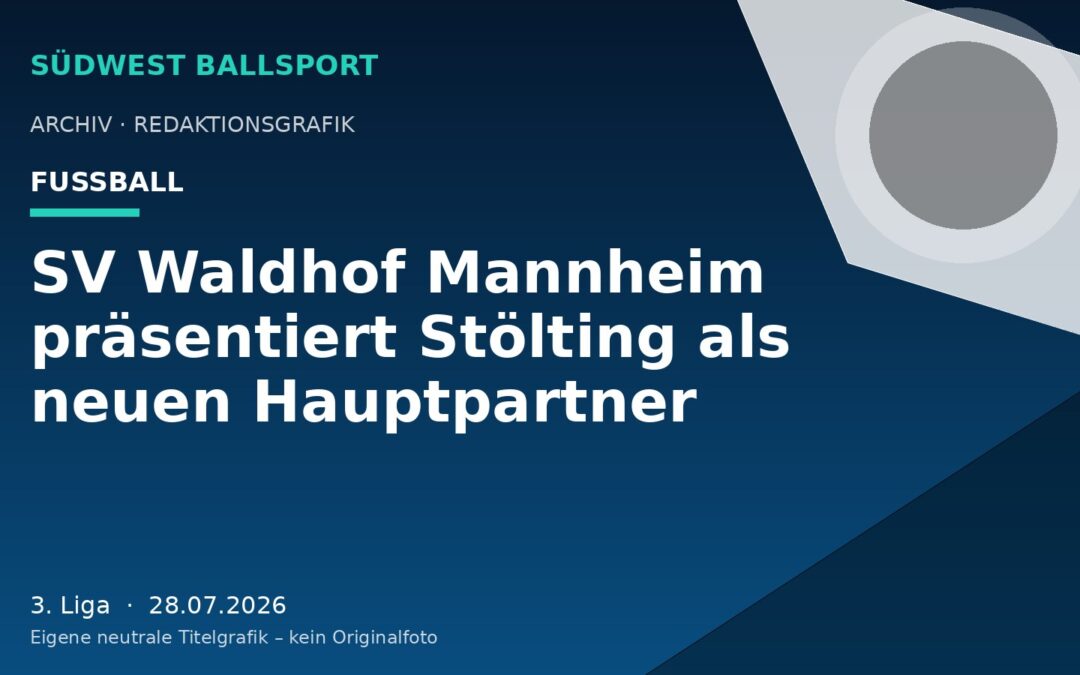 SV Waldhof Mannheim präsentiert Stölting als neuen Hauptpartner