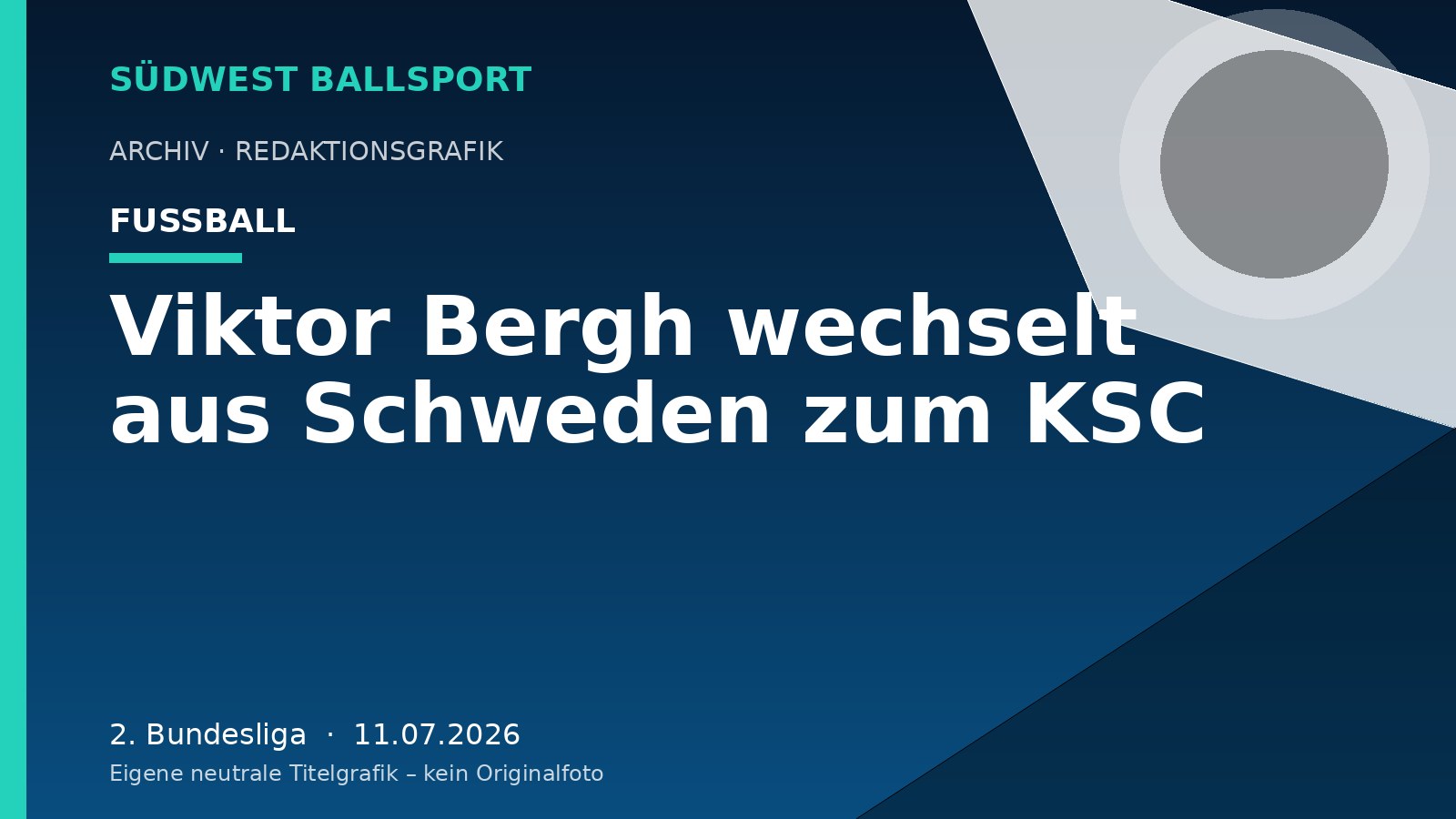 Viktor Bergh wechselt aus Schweden zum KSC – Südwest Ballsport