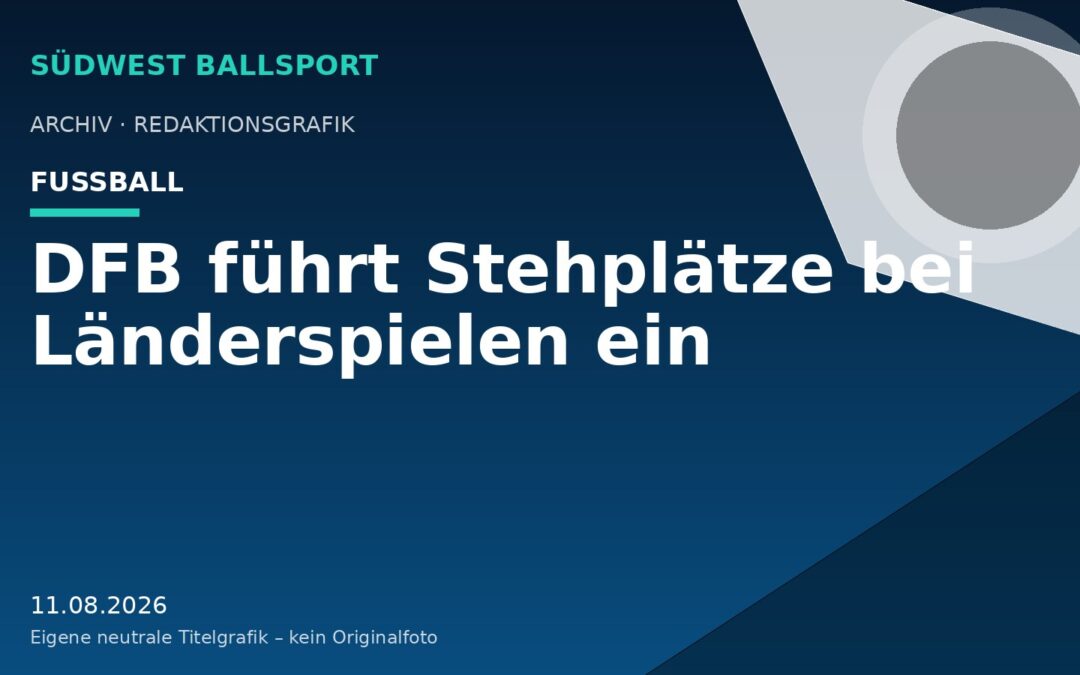 DFB führt Stehplätze bei Länderspielen ein