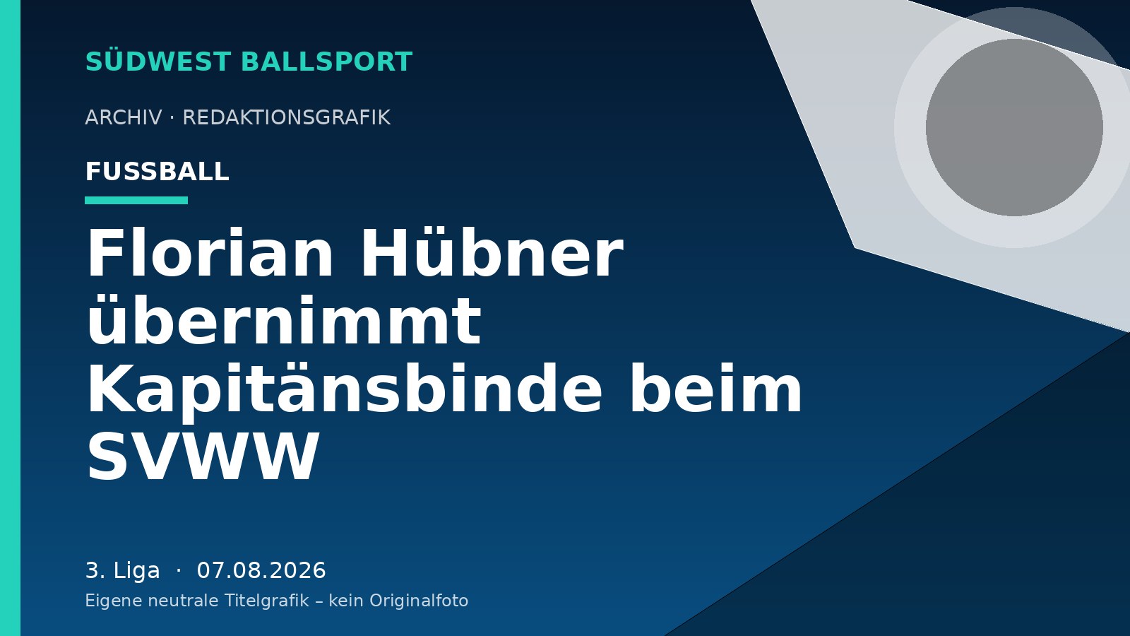 Florian Hübner übernimmt Kapitänsbinde beim SVWW – Südwest Ballsport
