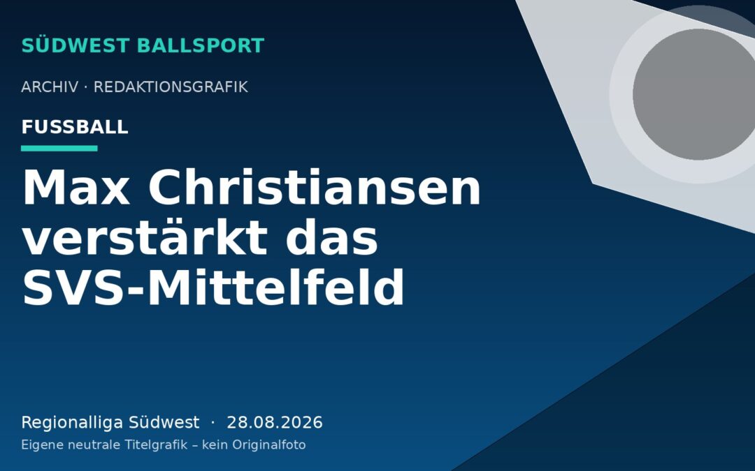 Max Christiansen verstärkt das SVS-Mittelfeld