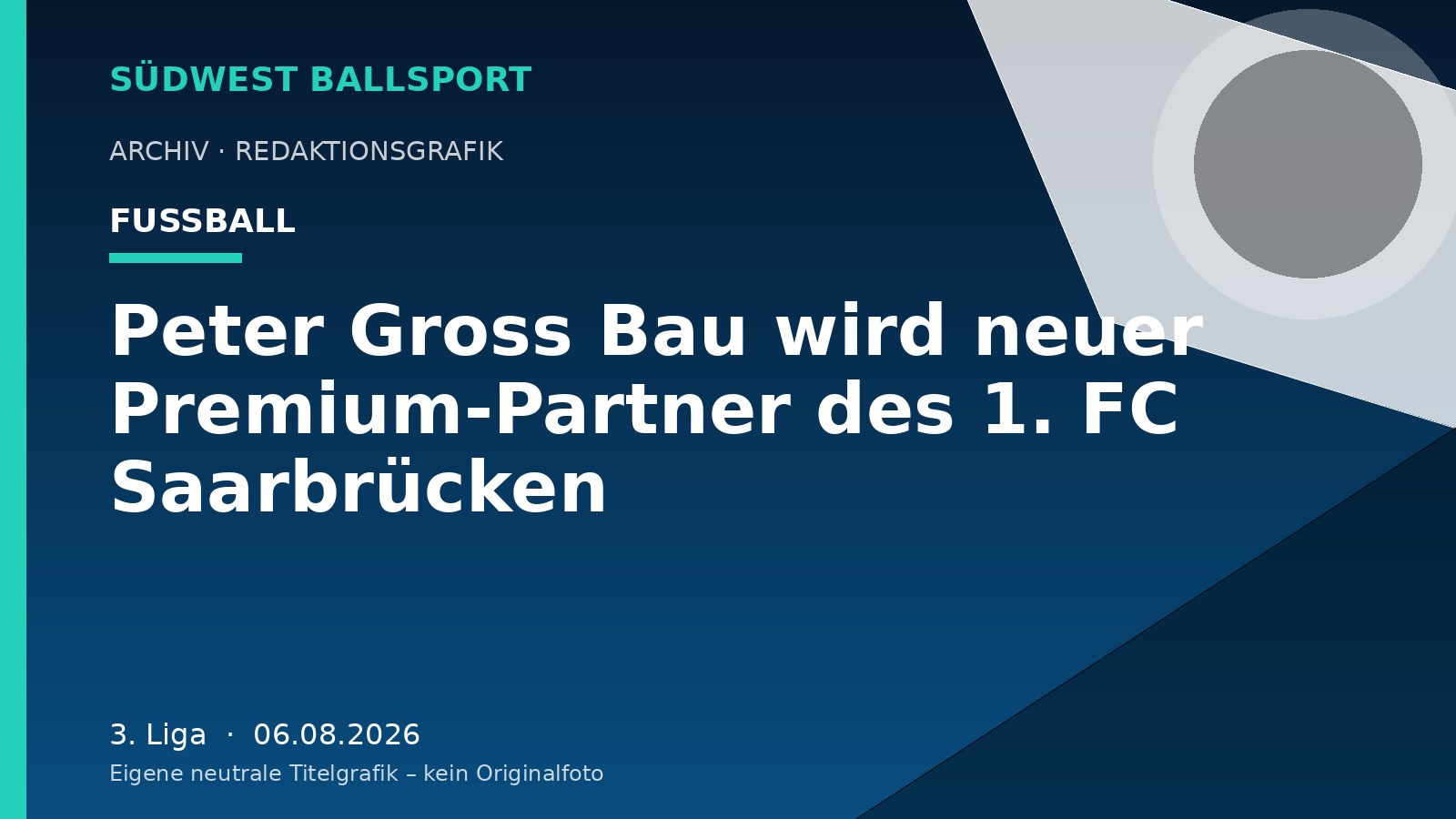 Peter Gross Bau wird neuer Premium-Partner des 1. FC Saarbrücken – Südwest Ballsport
