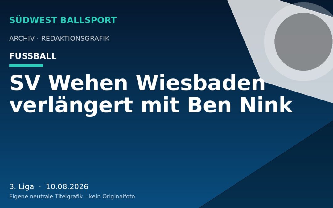 SV Wehen Wiesbaden verlängert mit Ben Nink