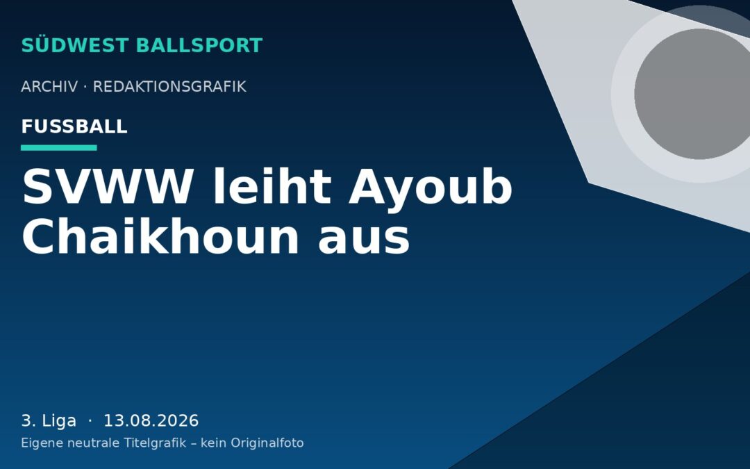 SVWW leiht Ayoub Chaikhoun aus