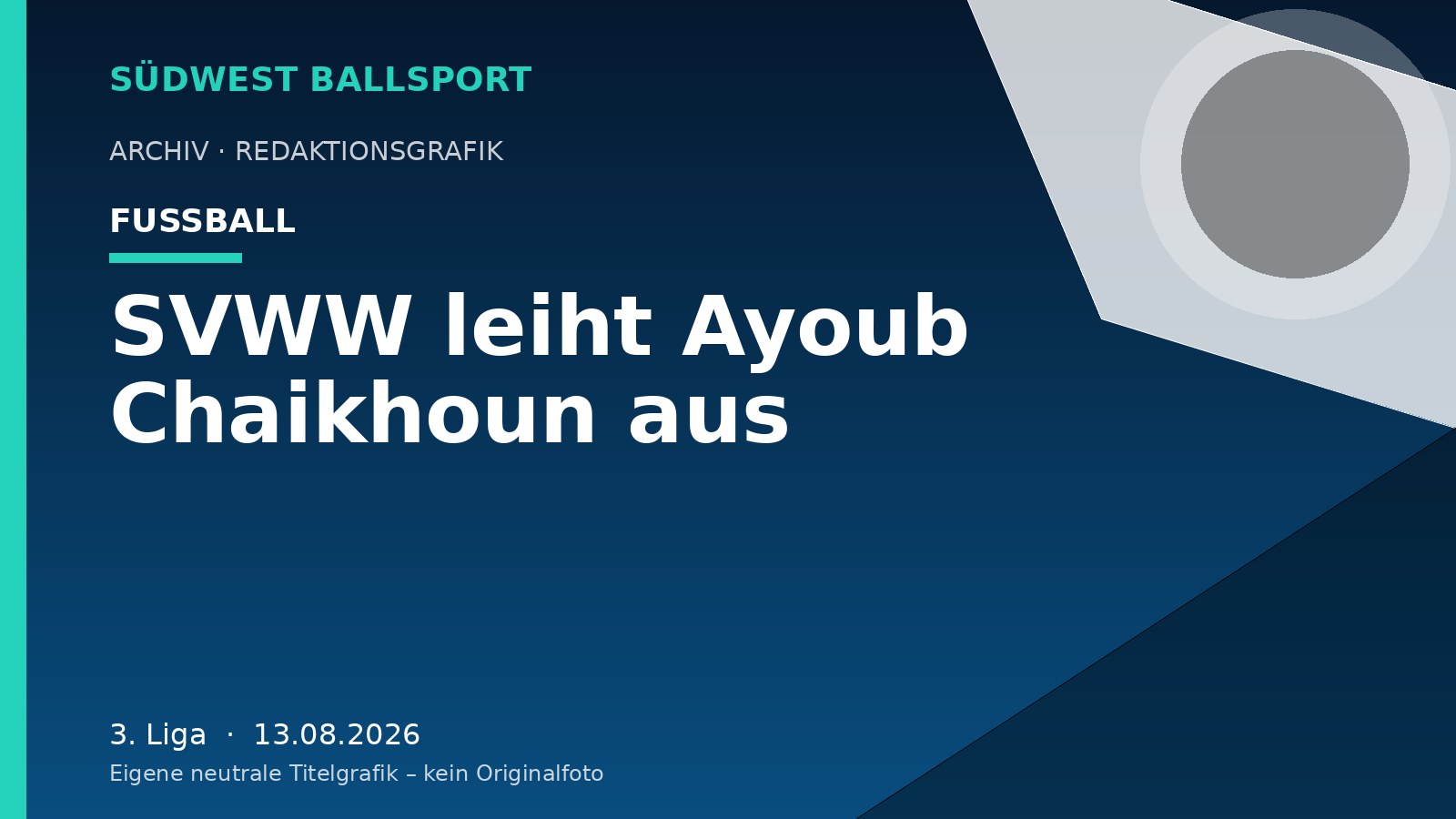 SVWW leiht Ayoub Chaikhoun aus – Südwest Ballsport