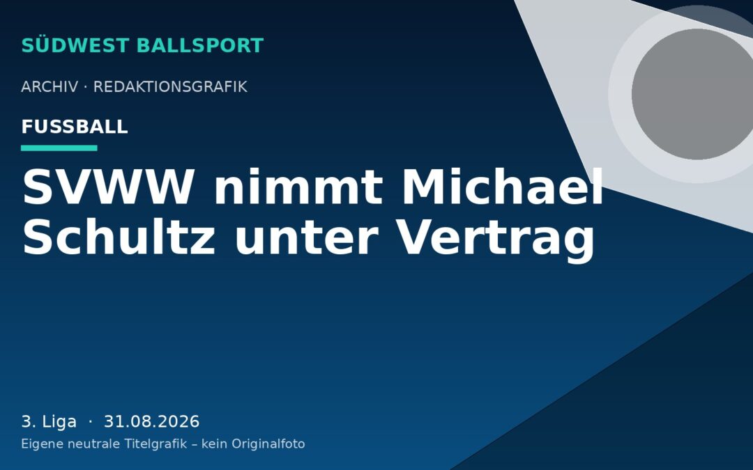SVWW nimmt Michael Schultz unter Vertrag
