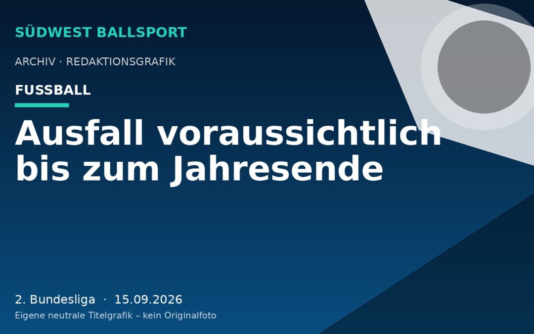 Ausfall voraussichtlich bis zum Jahresende