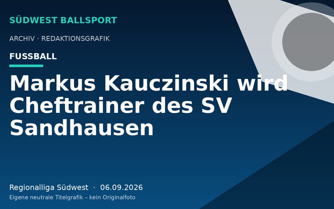 Markus Kauczinski wird Cheftrainer des SV Sandhausen