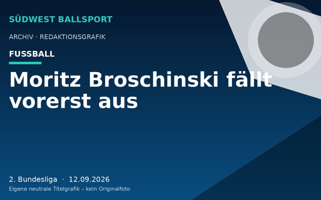 Moritz Broschinski fällt vorerst aus